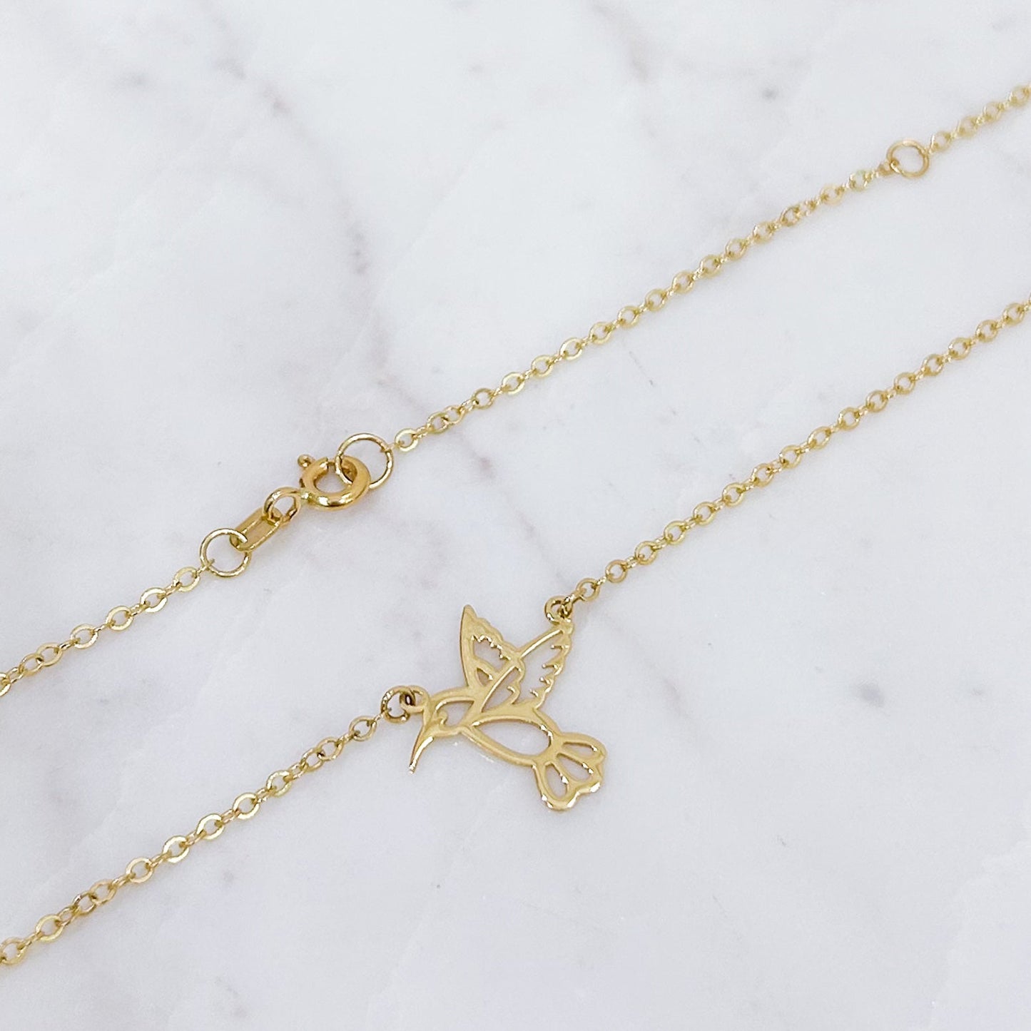 Hummingbird Choker in 18K Gold