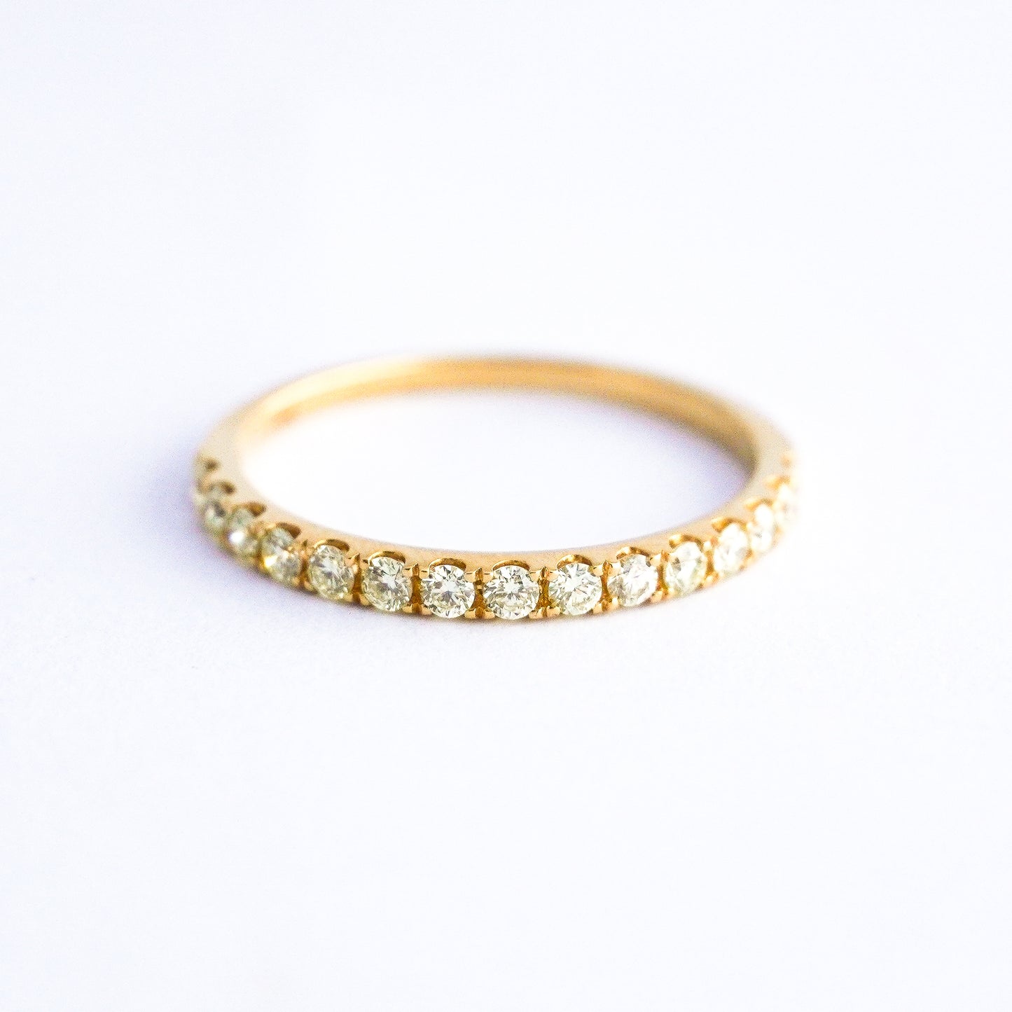 Headband Ring in 18K Gold with diamonds 0.20 carats