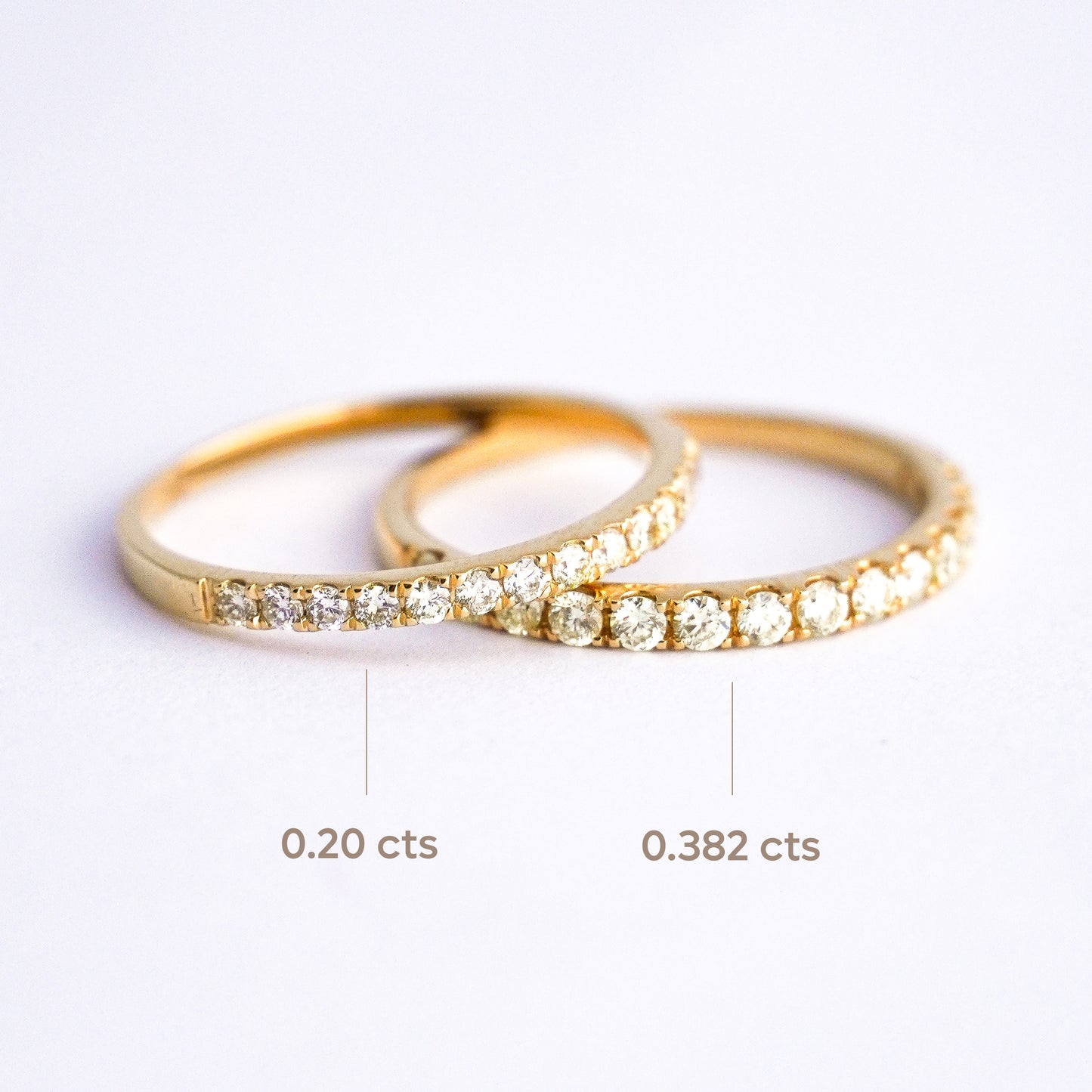 Headband Ring in 18K Gold with diamonds 0.20 carats