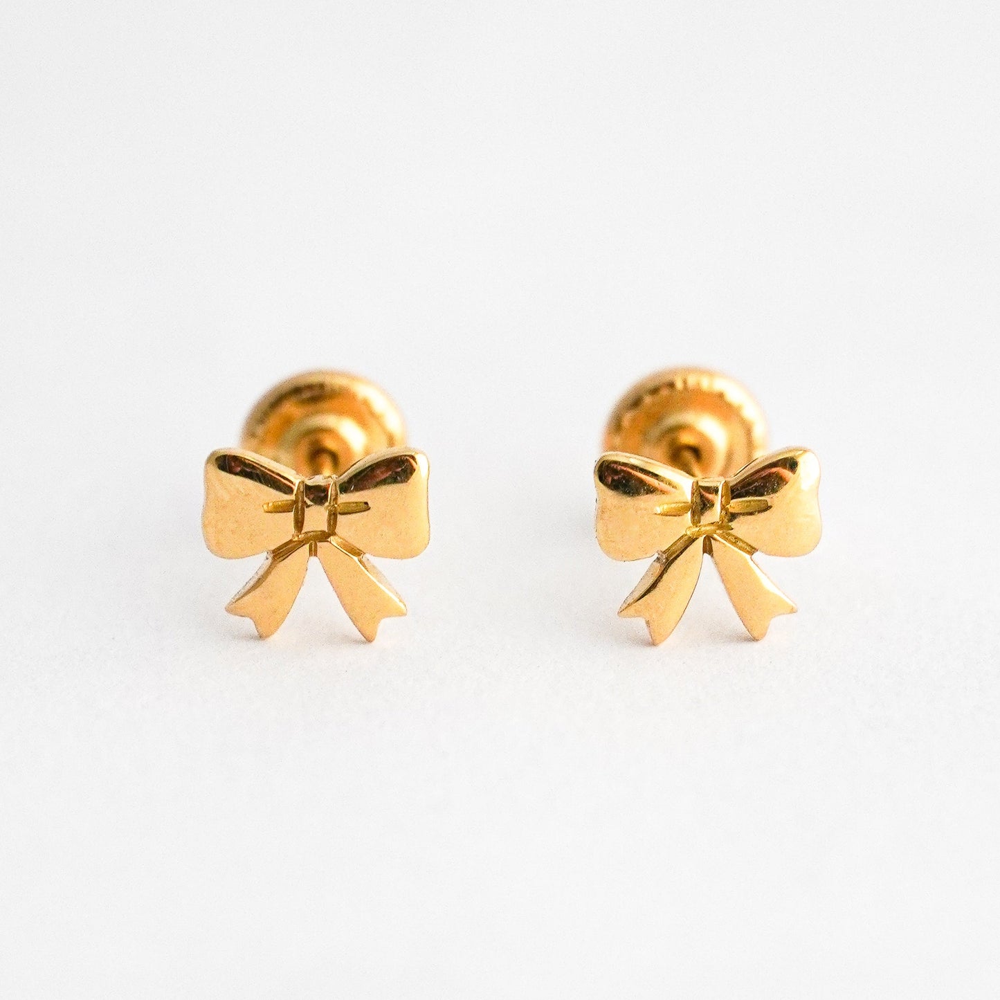 Baby Bow Stud Earrings in 18K Gold