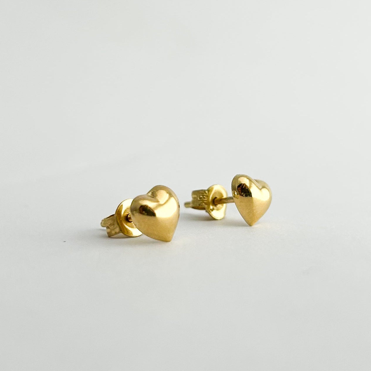 Bombe Heart Earrings in 18K Gold