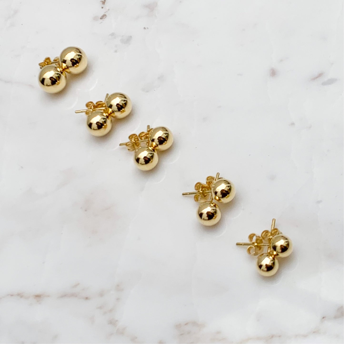 Gold Ball Stud Earrings in 18K Yellow Gold