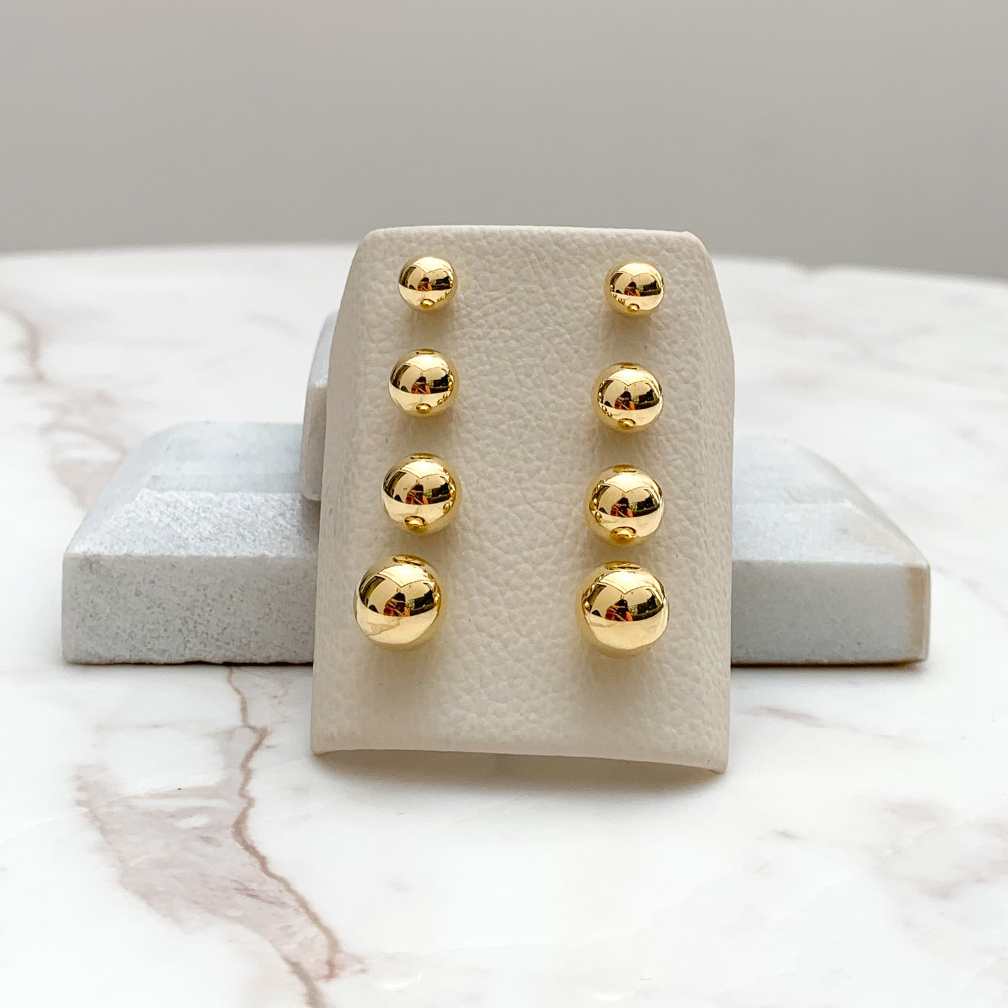 Gold Ball Stud Earrings in 18K Yellow Gold