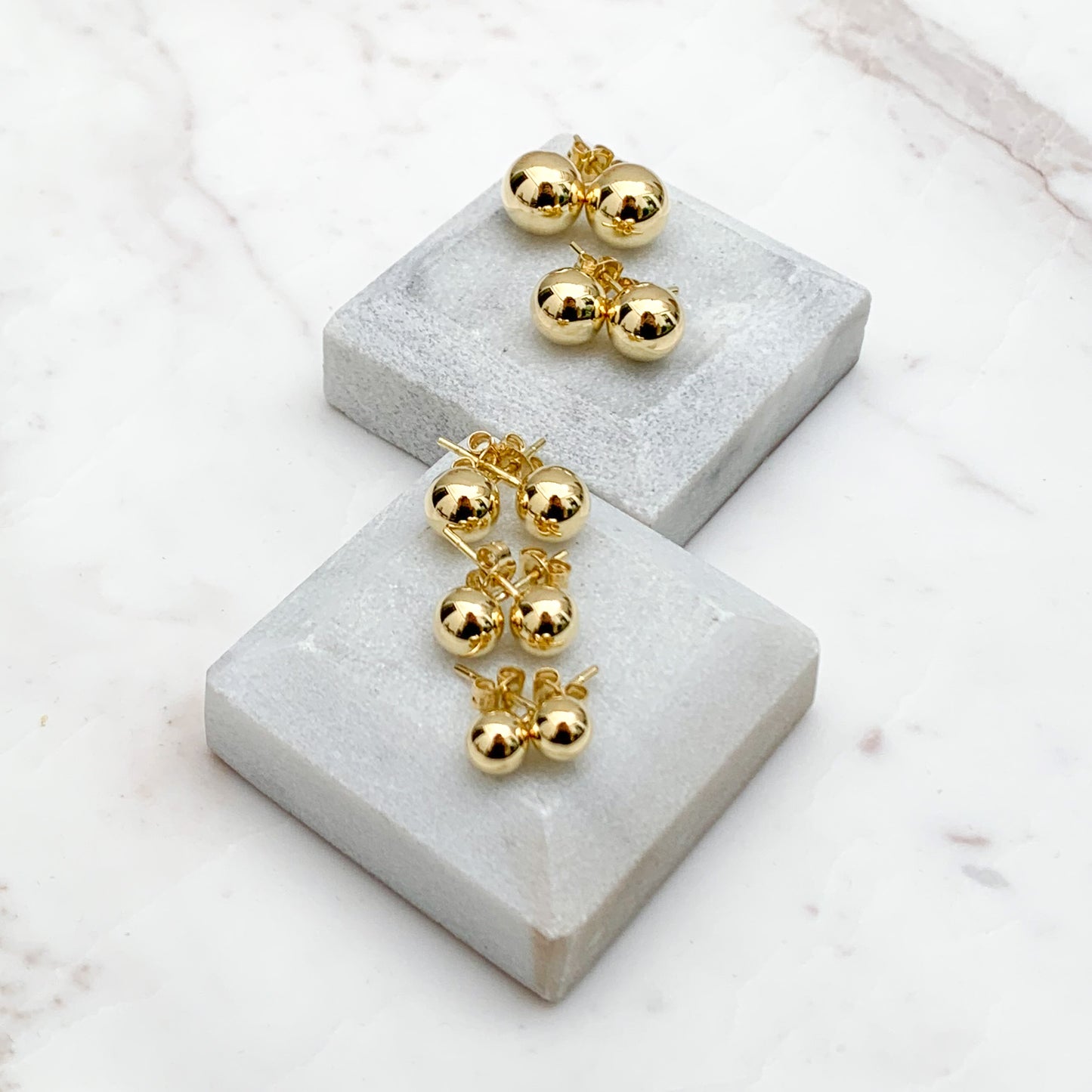 Gold Ball Stud Earrings in 18K Yellow Gold