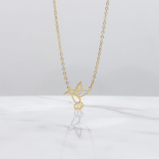 Hummingbird Choker in 18K Gold
