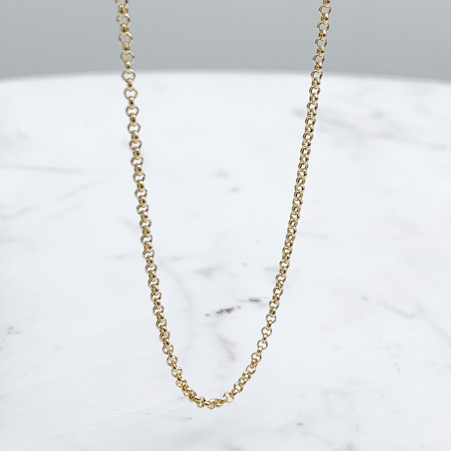 Rolo Chain (2 mm) in 18K Gold