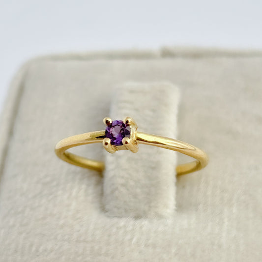 Aila Amethyst Ring in 18K Gold