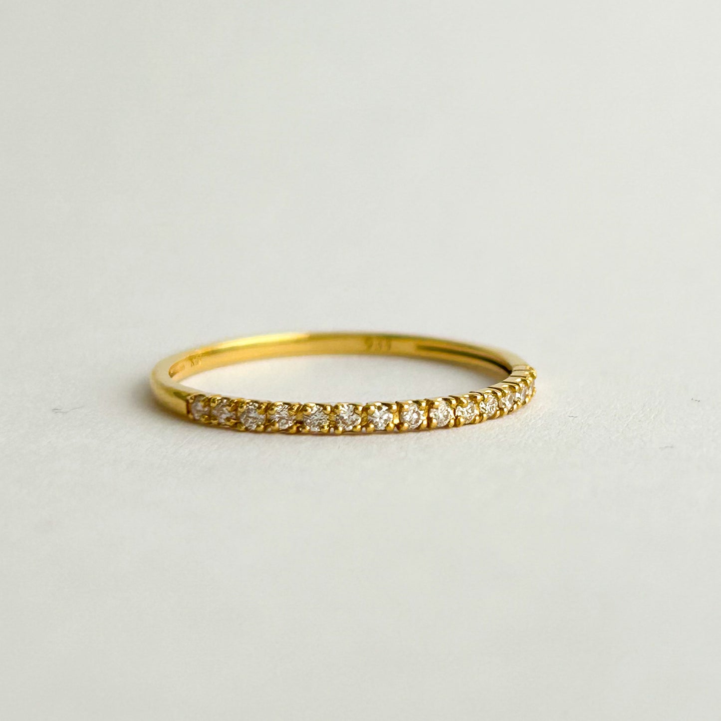 Headband Ring in 18K Gold with diamonds