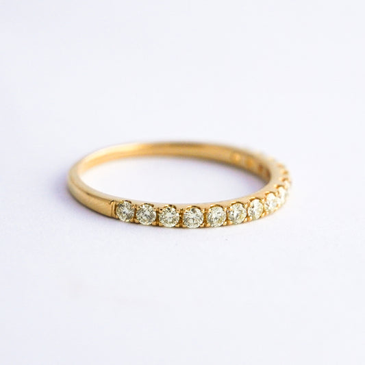 Headband Ring in 18K Gold with diamonds 0.20 carats