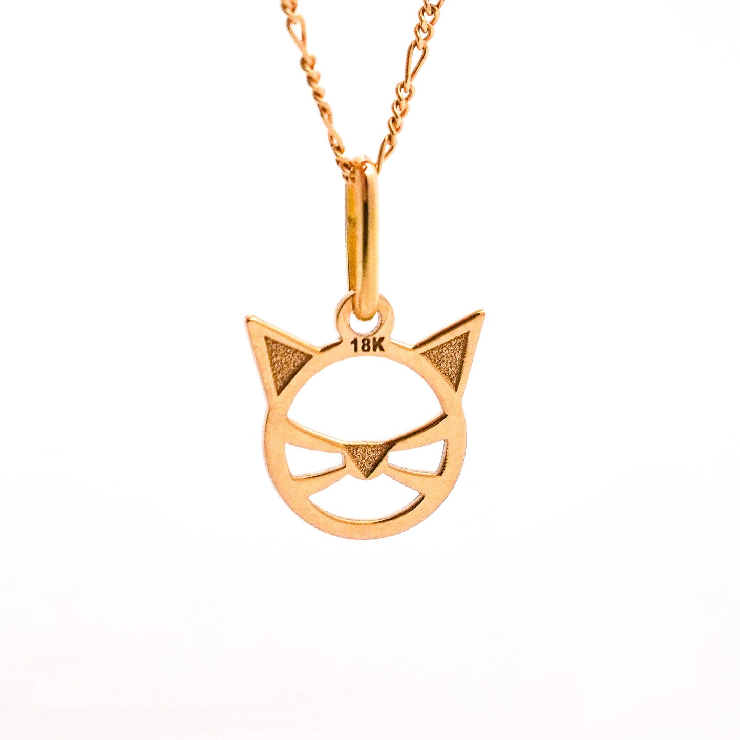 Mini Cat Pendant in 18K Gold