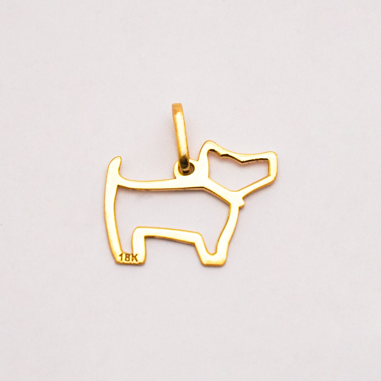 Puppy Pendant in 18K Gold
