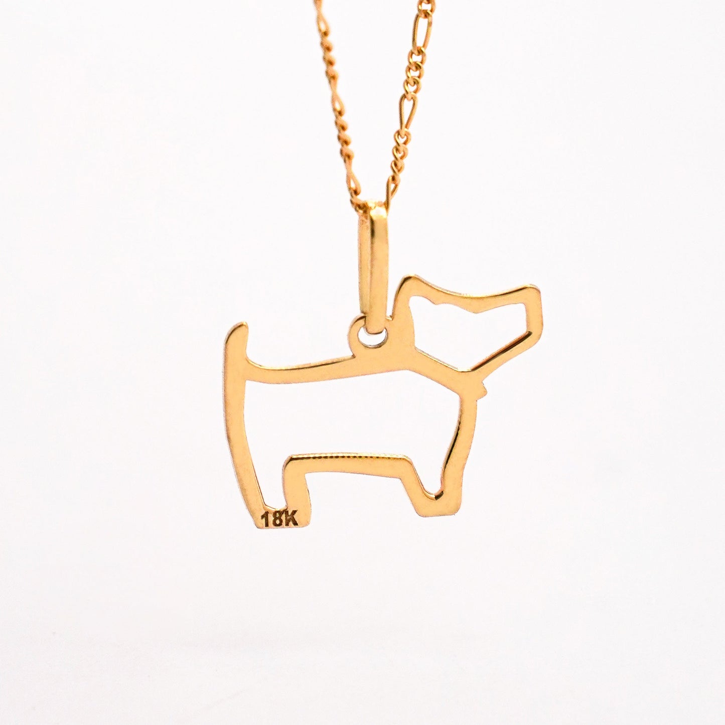 Puppy Pendant in 18K Gold