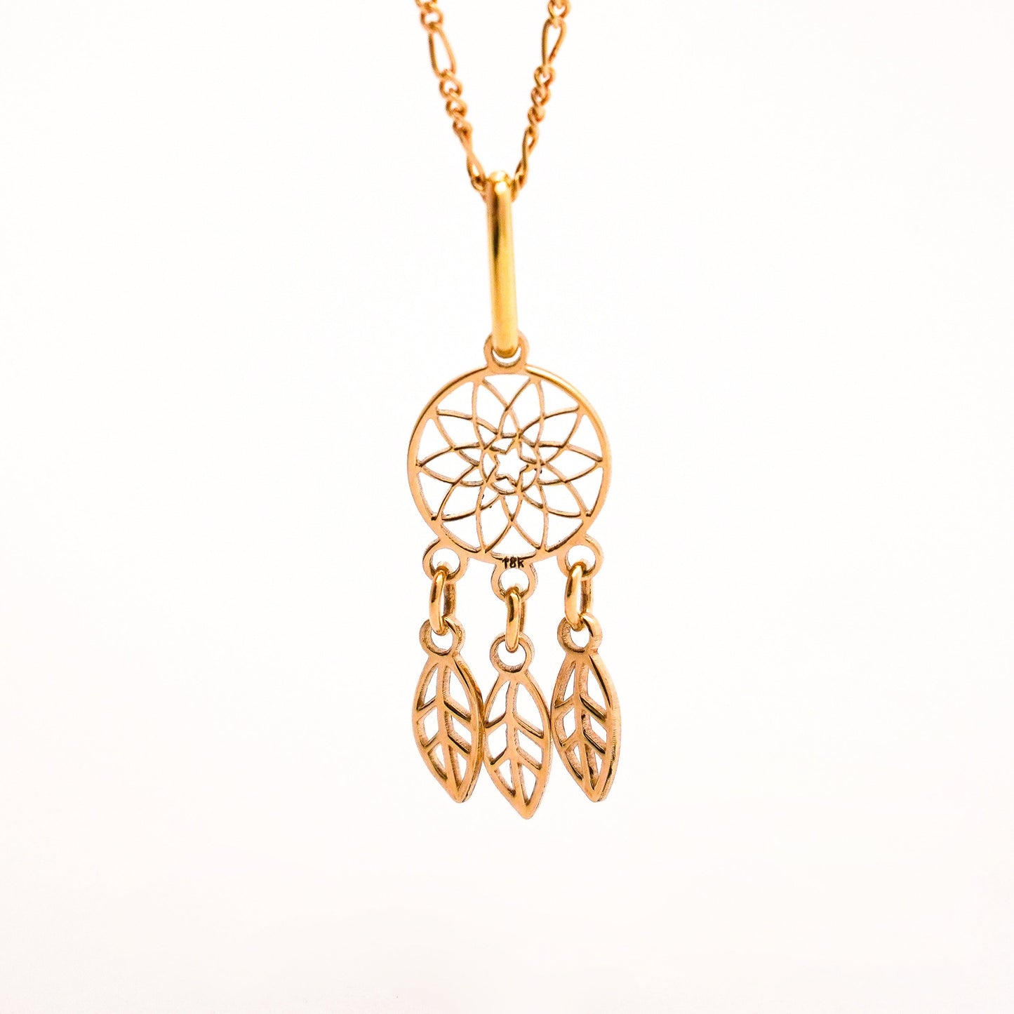 Mini Dreamcatcher Pendant in 18K Gold