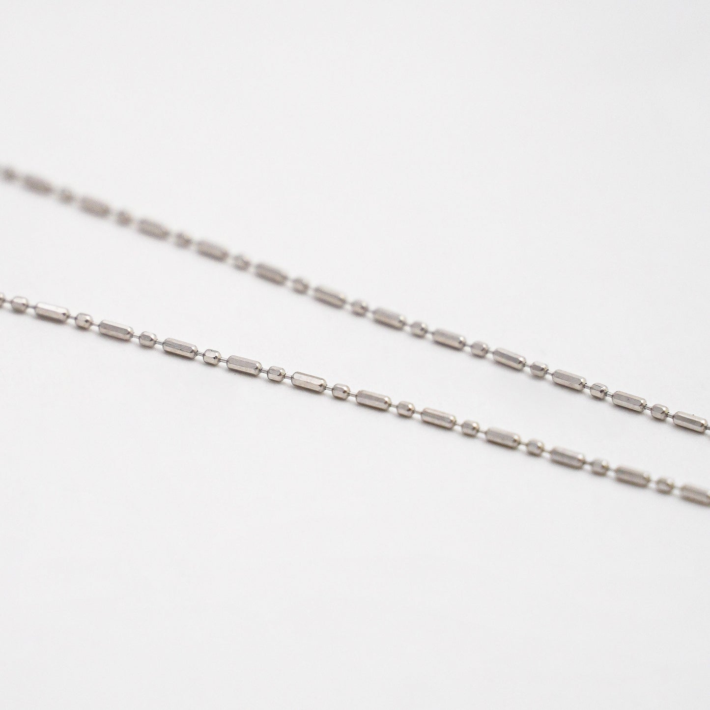 Semicolon Mini Charm Natural Diamond Necklace in 18K White Gold