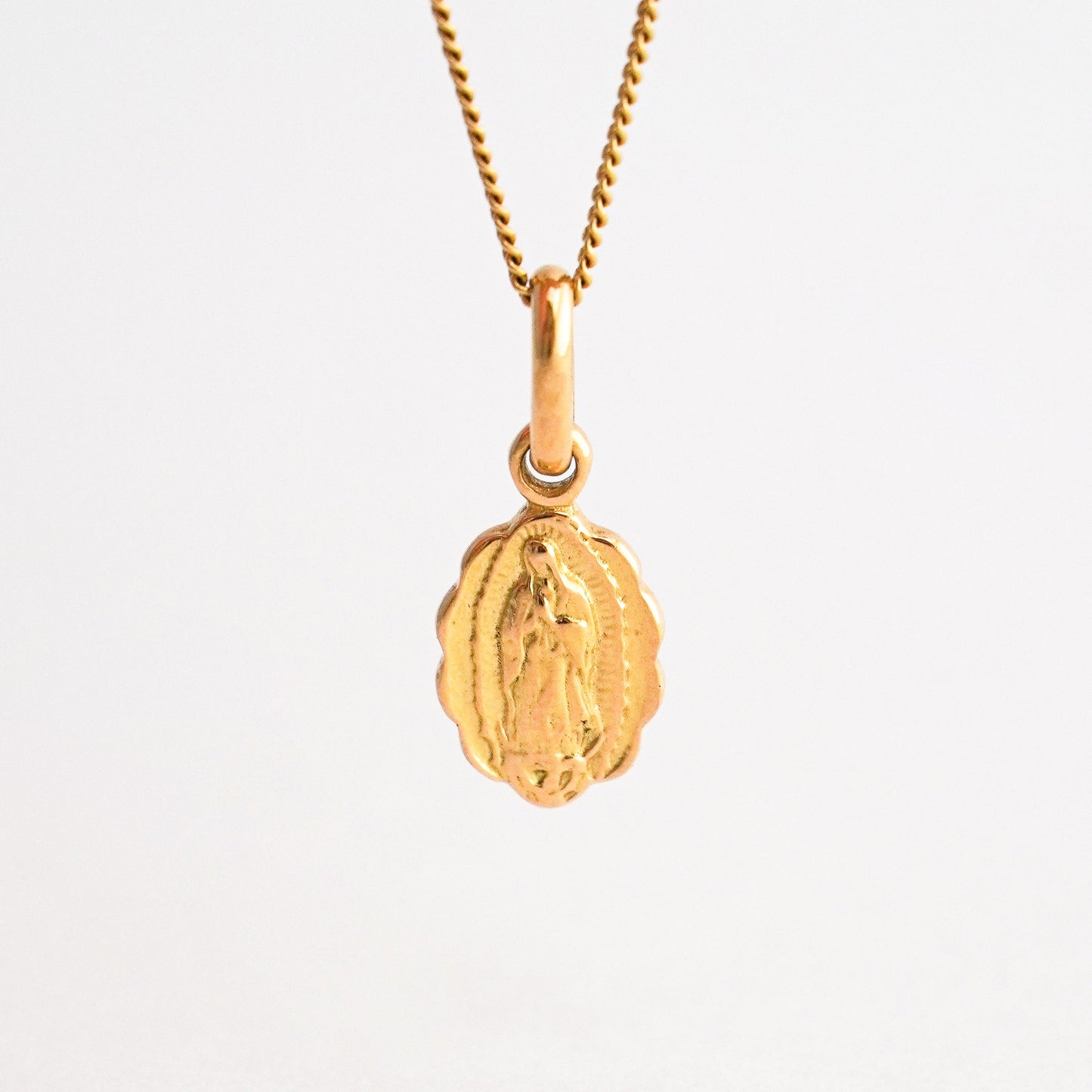 Small Our Lady of Guadalupe Medal in 18K Gold