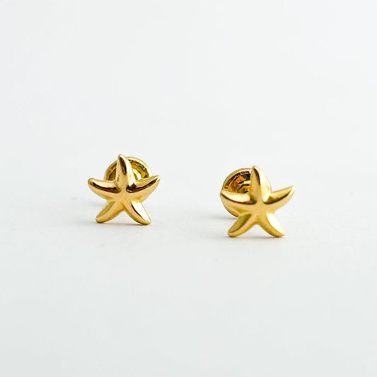 Starfish Baby Earrings in 18K Gold