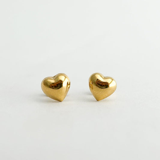 Bombe Heart Earrings in 18K Gold