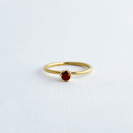 Seksar Natural Ruby Ring in 18K Gold