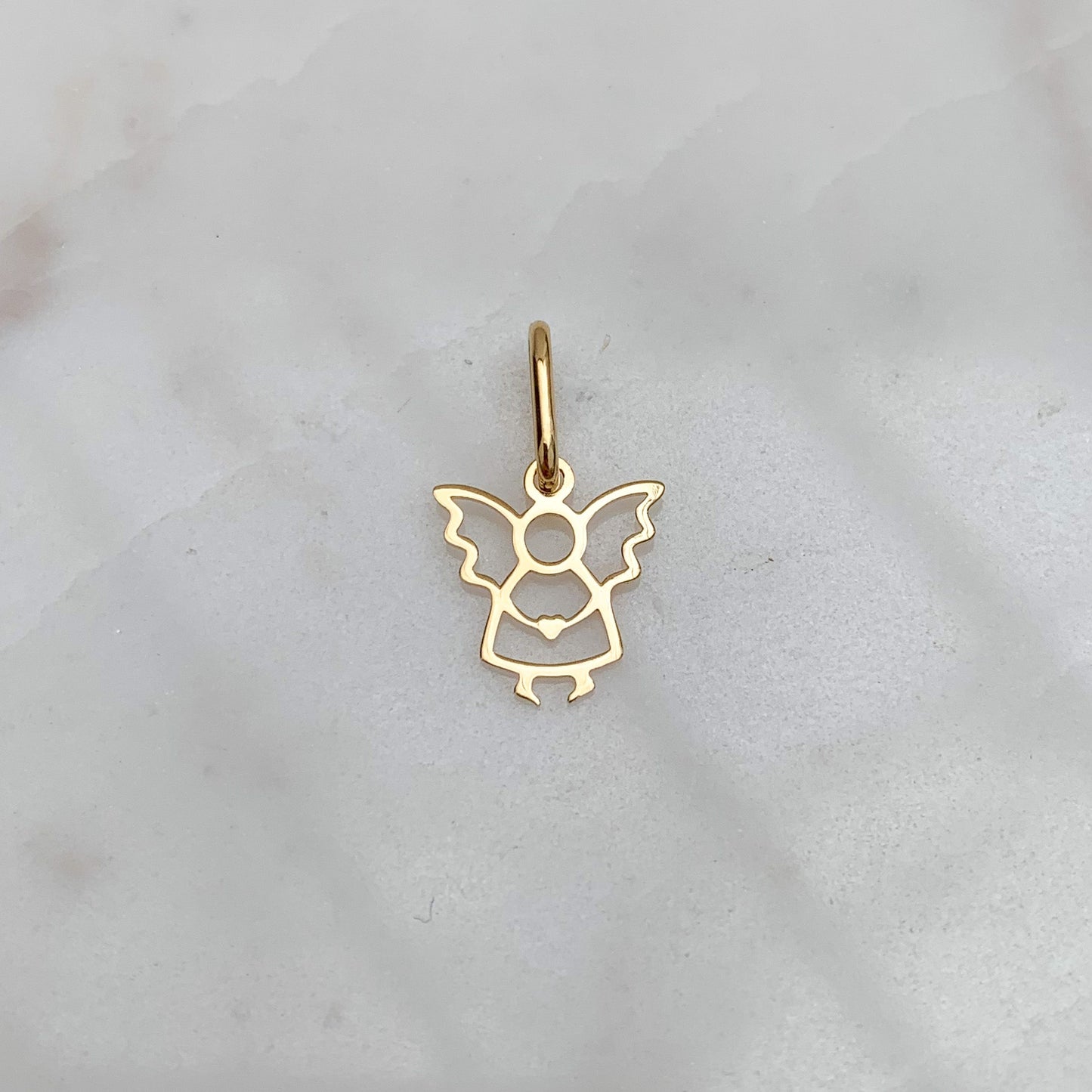 Mini Angel Pendant in 18K Gold