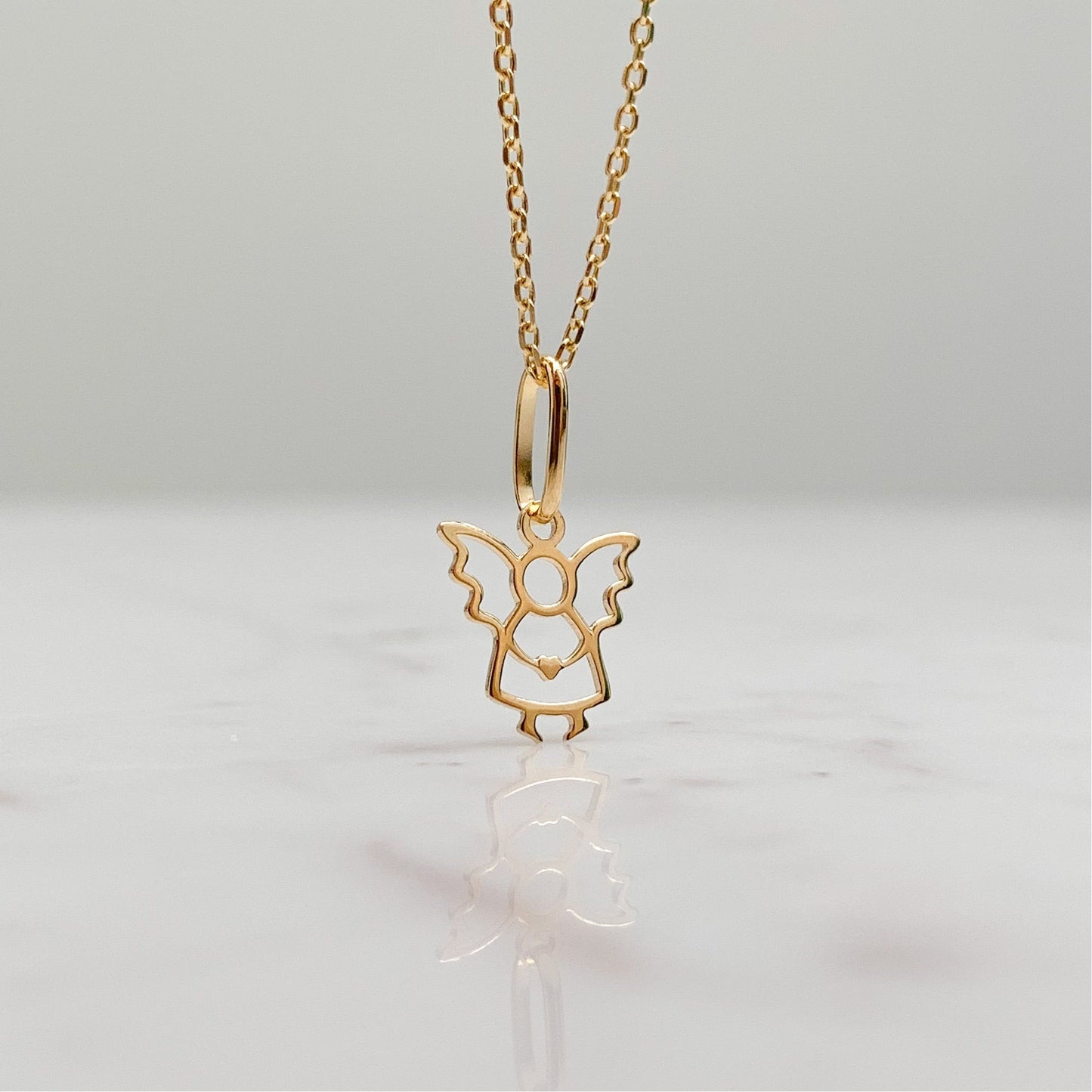 Mini Angel Pendant in 18K Gold