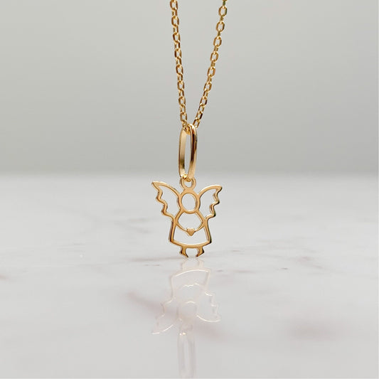 Mini Angel Pendant in 18K Gold