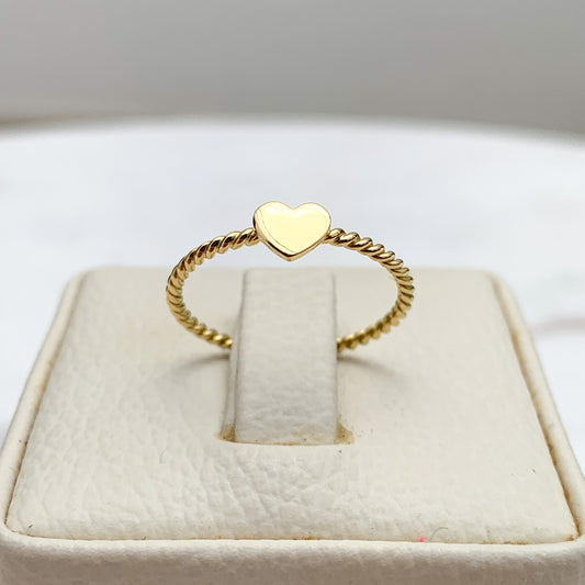 Ribe Heart Ring in 18K Gold