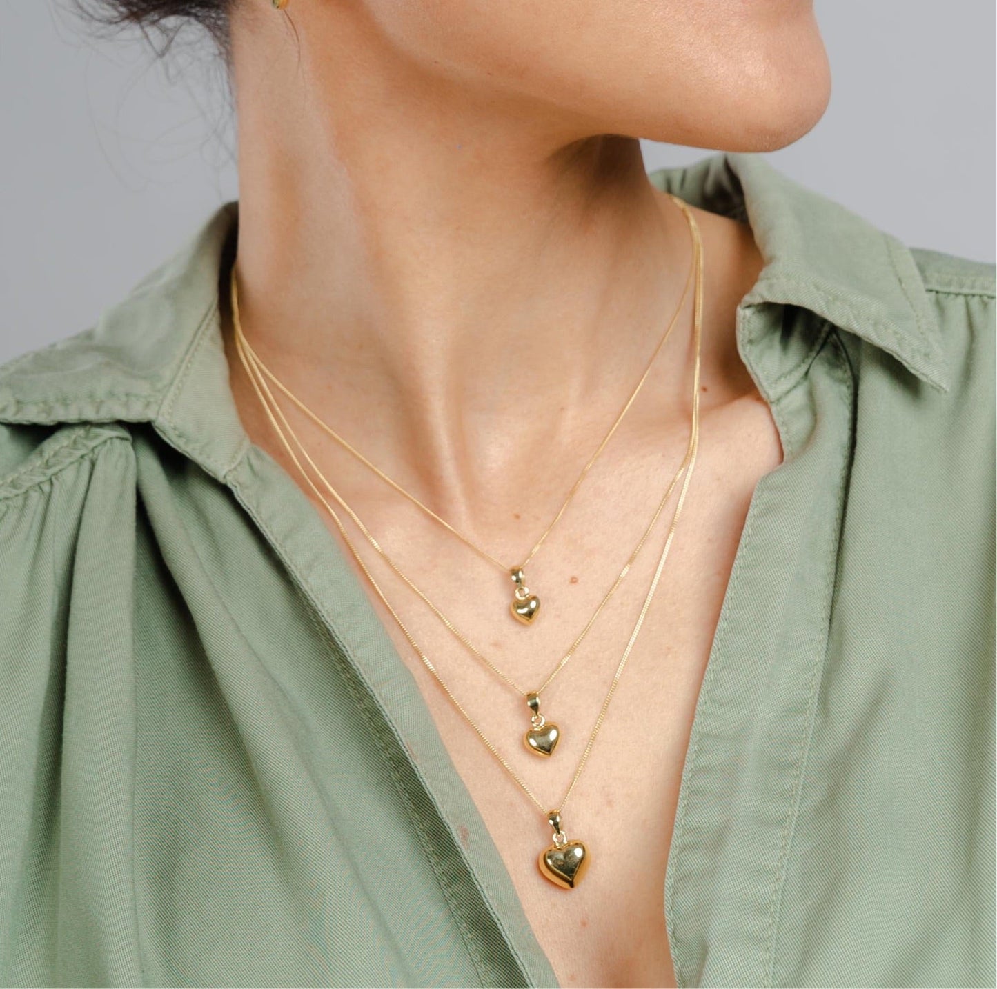 Bombe Heart Pendant in 18K Gold