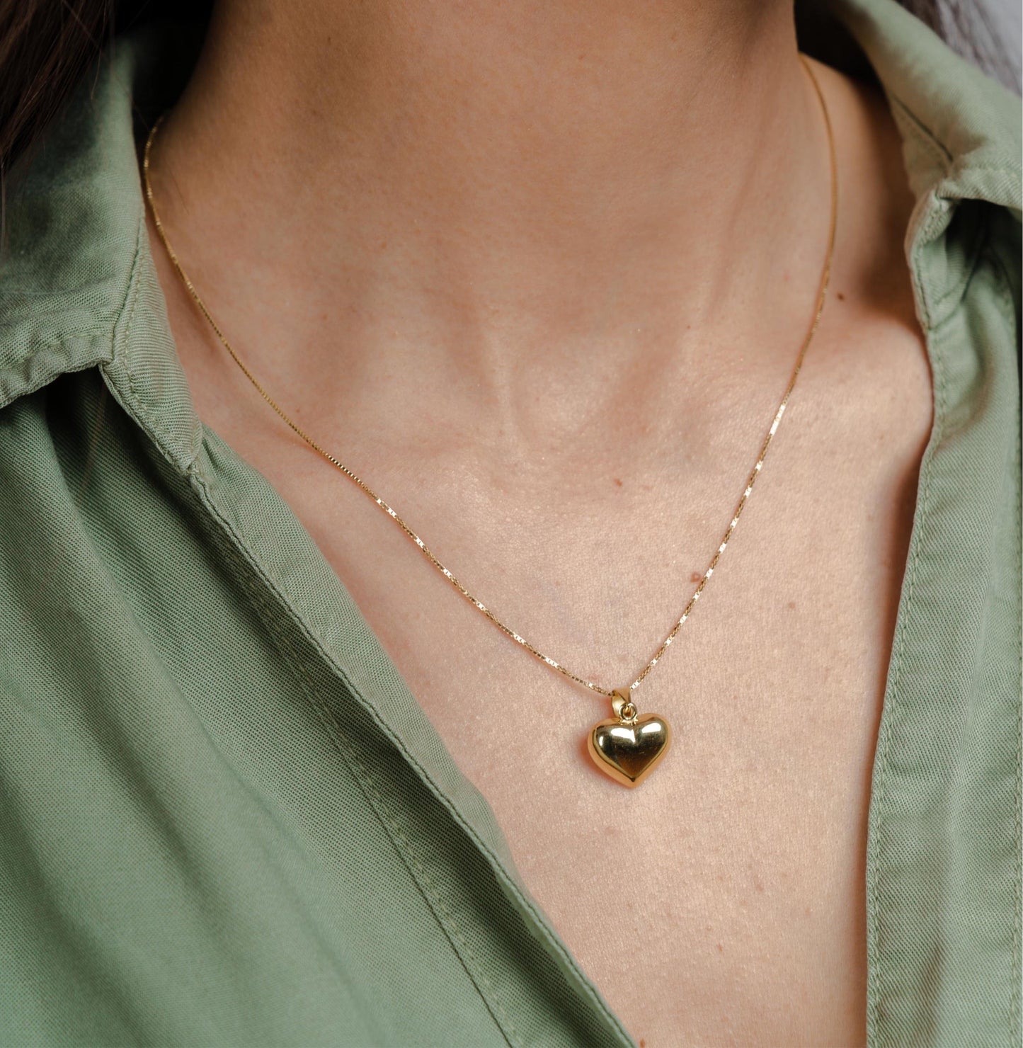 Bombe Heart Pendant in 18K Gold